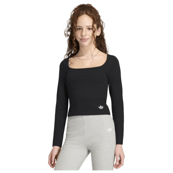 Adidas Παιδική μακρυμάνικη μπλούζα Slim Front Square Collar Longsleeve T-Shirt